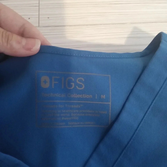 Figs Catarina scrub women's top blue size Medium - Picture 4 of 7